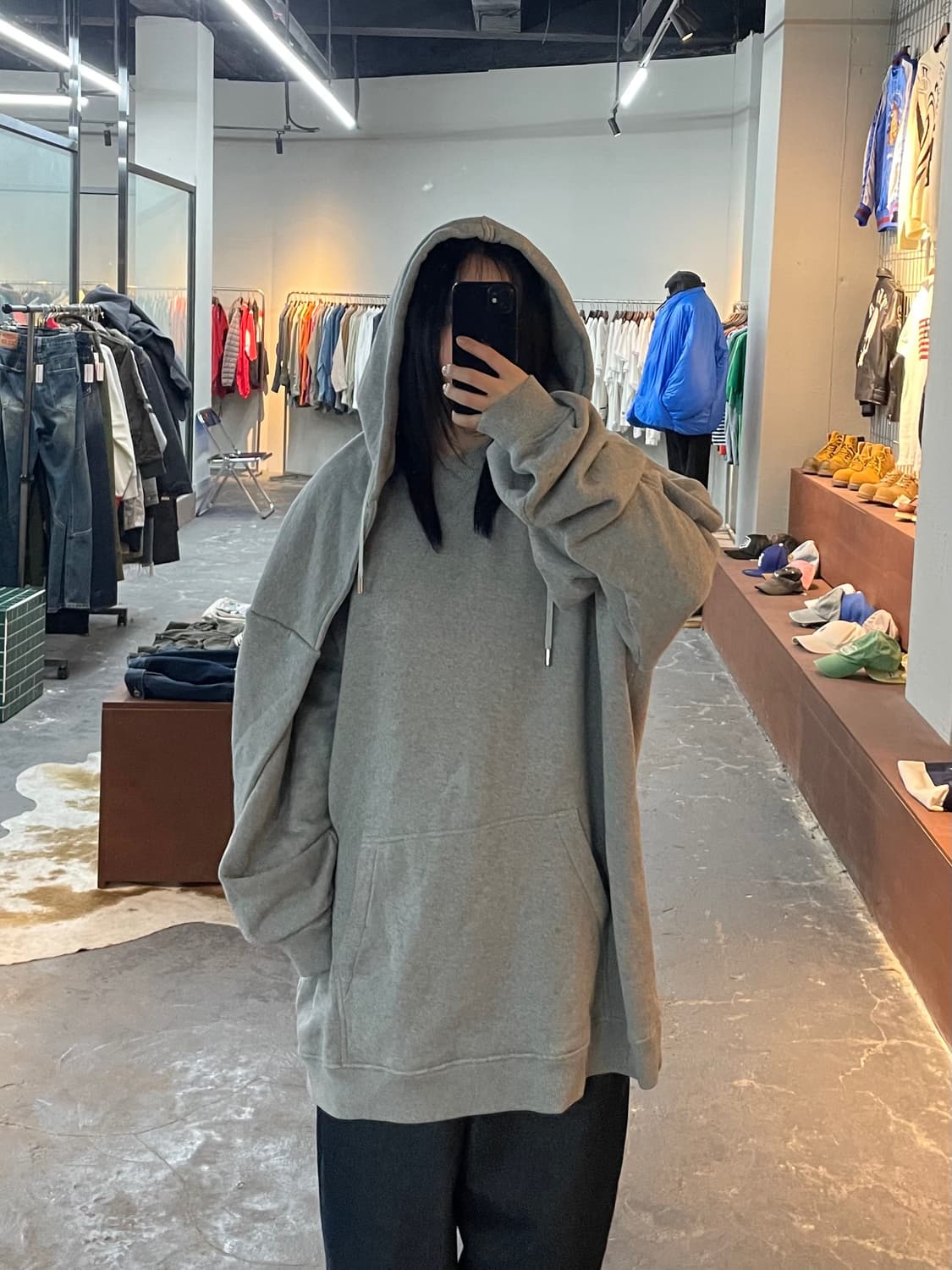 와이 프로젝트 그레이 후드티 H2174 상품이미지2