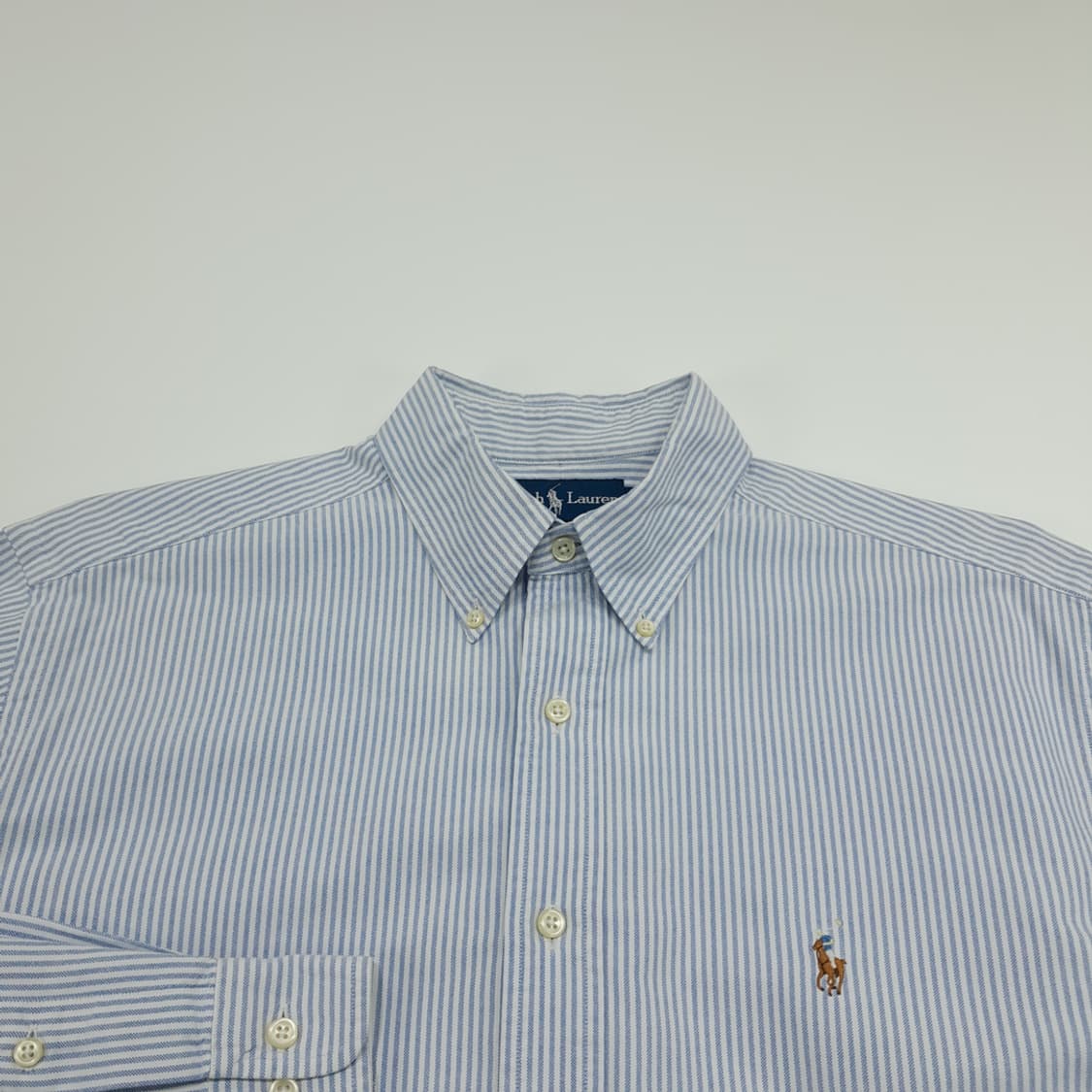 CN955 XL 폴로 랄프로렌 클래식블루 스트라이프 긴팔 셔츠 남방 상품이미지3