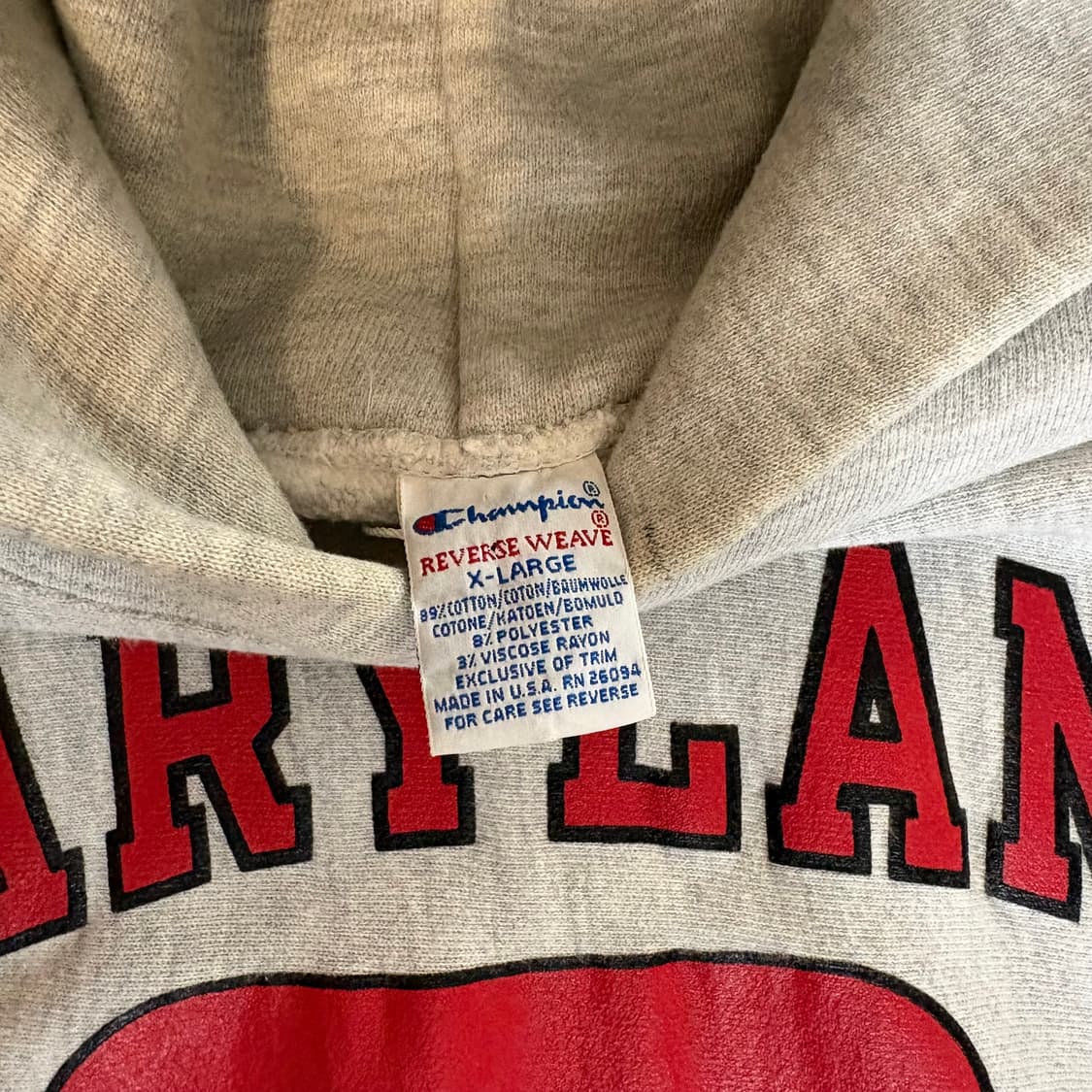 90s 챔피온 리버스위브 후디 XL 상품이미지2