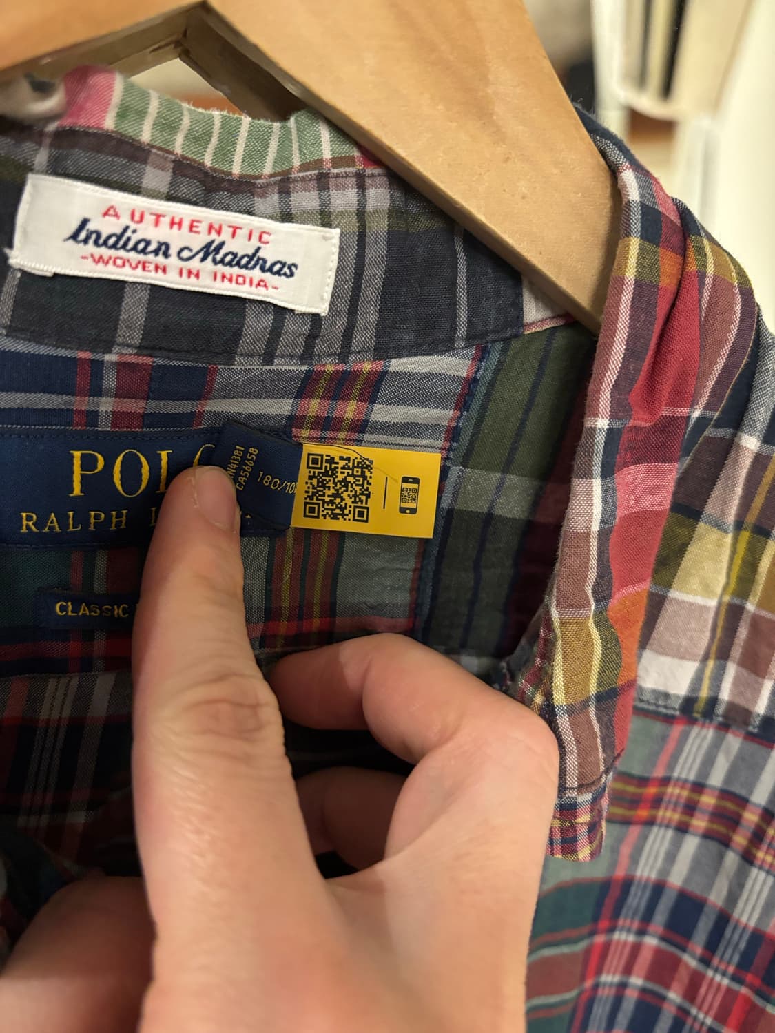 폴로 랄프로렌 패치워크 체크 셔츠 상품이미지6