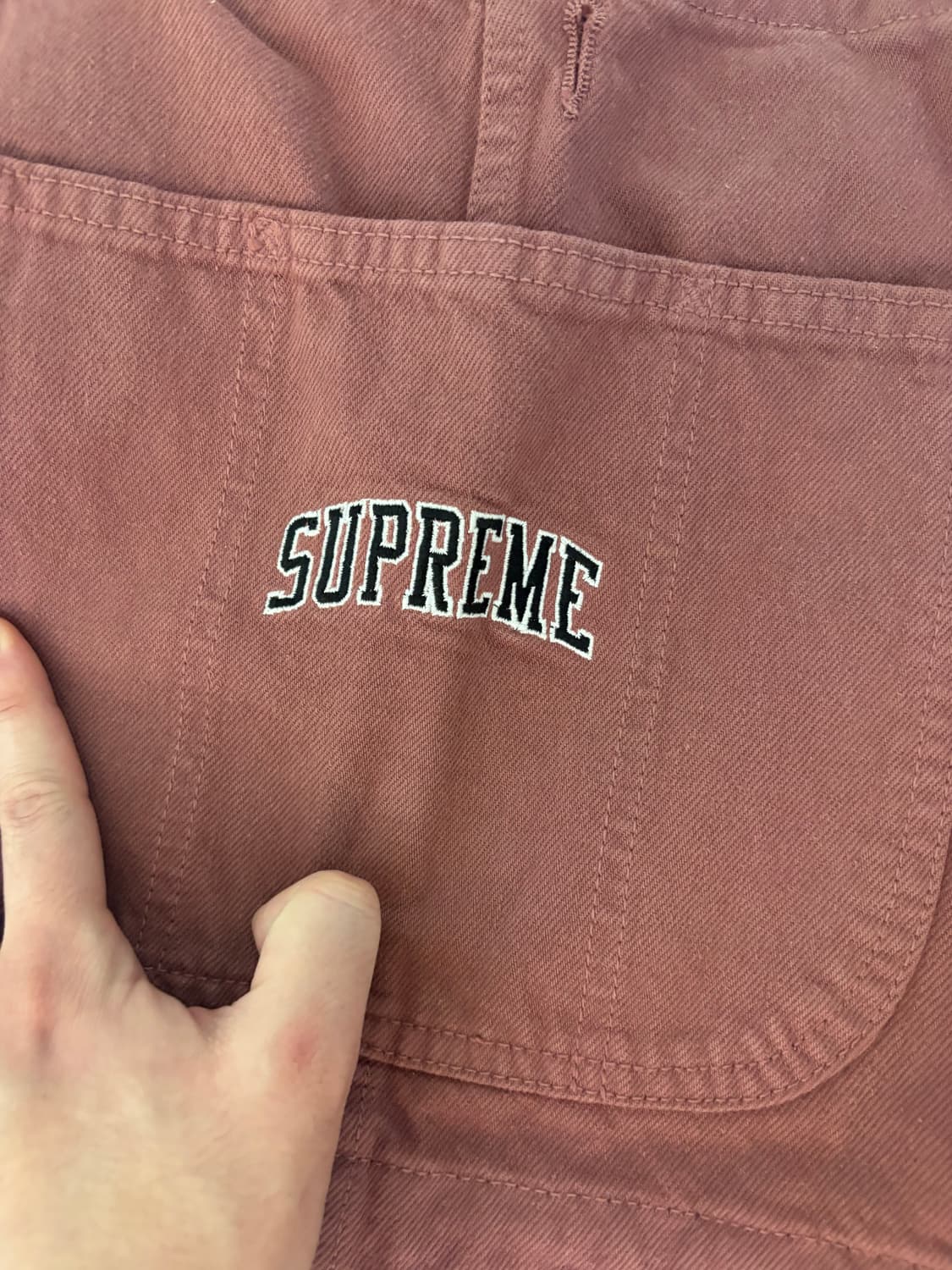 슈프림 오버롤 핑크 M 상품이미지2