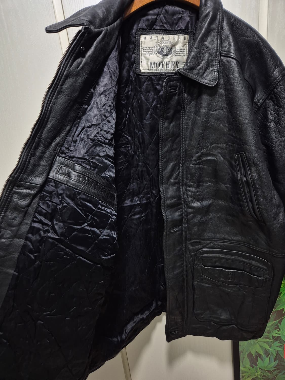 (세일)JPN빈티지. 소가죽 카코트 블랙 상품이미지8