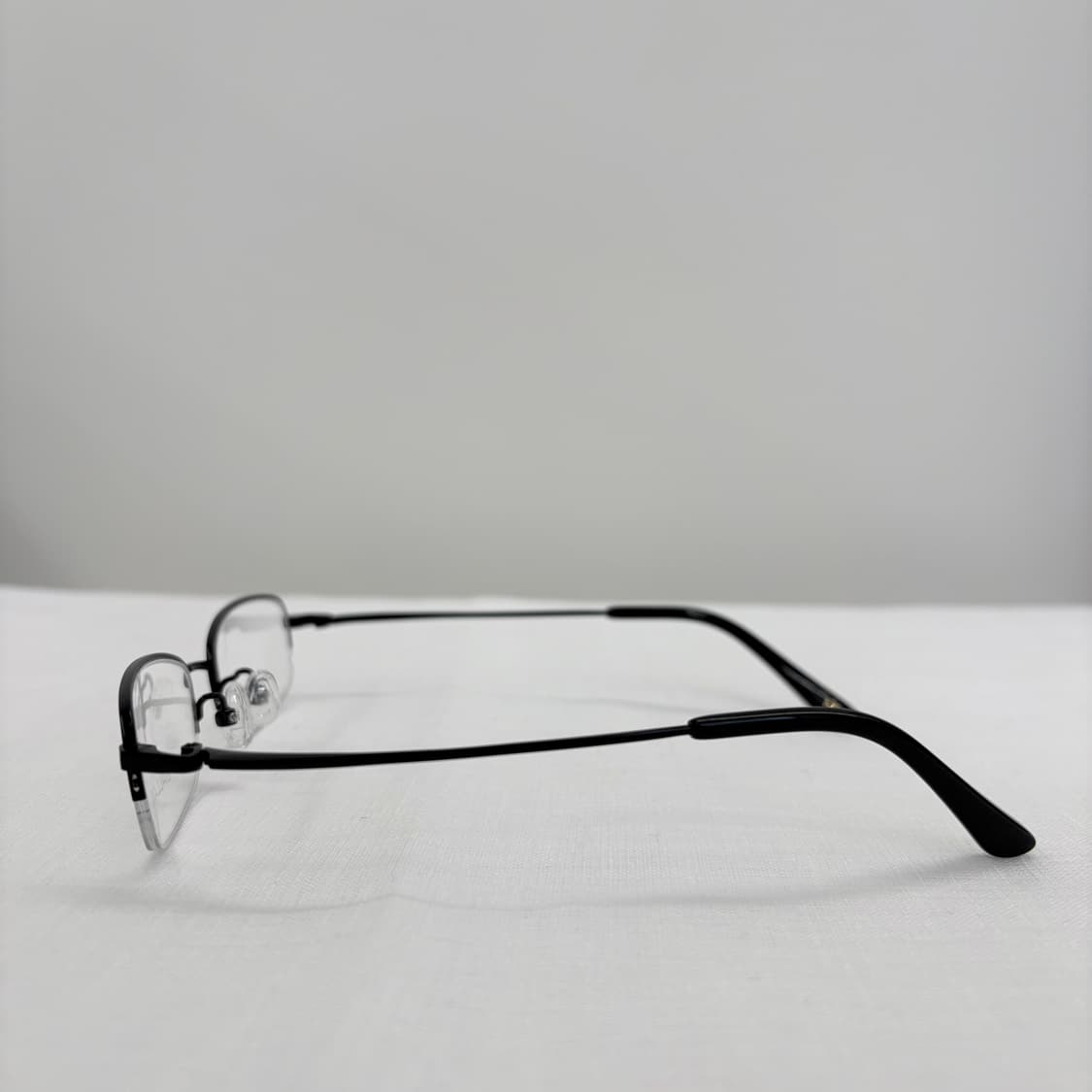 GALLAN 블랙 티타늄 반무테 빈티지안경 상품이미지4