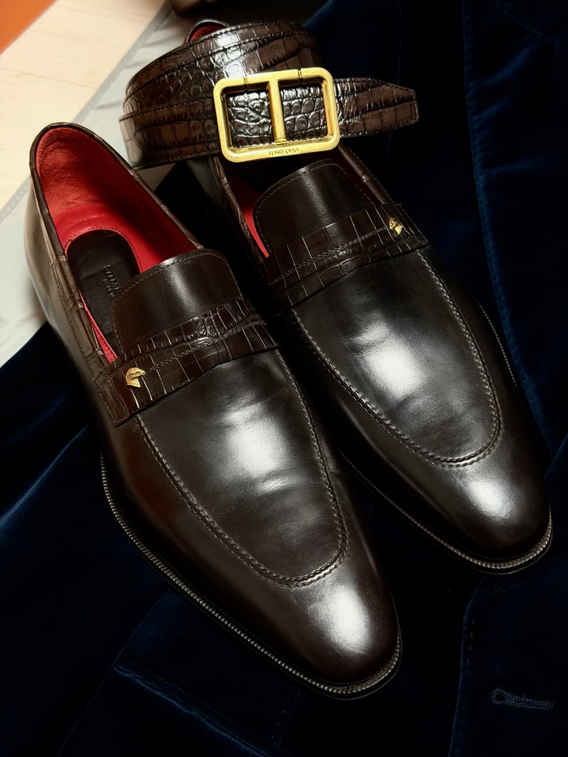 (새상품,강추👍)스테파노리치 악어가죽 로퍼 상품이미지2