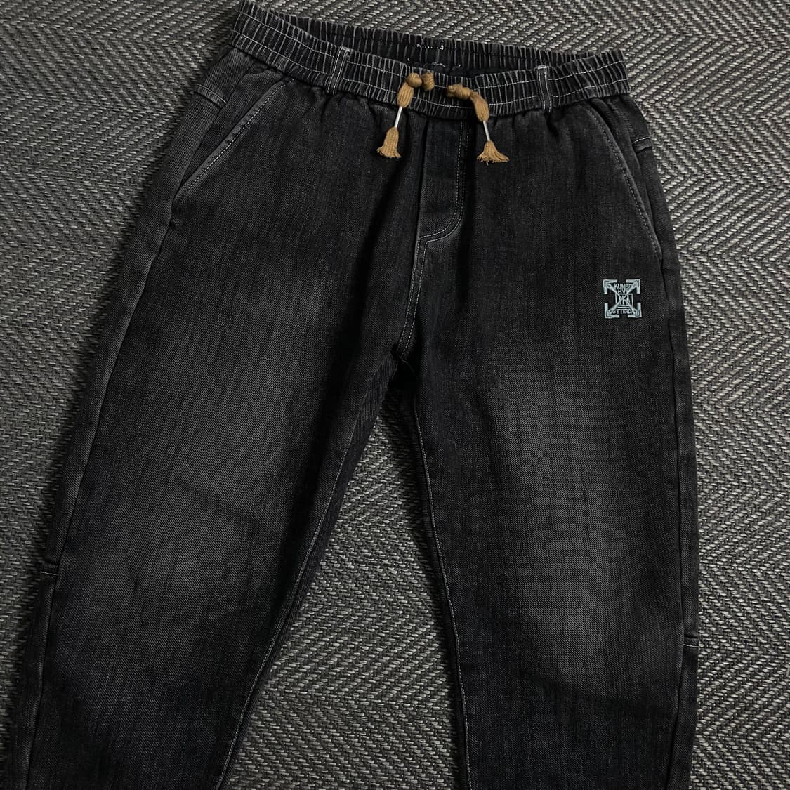 KUNSTSTTERD 백 자수로고 흑청 조거 팬츠 y 4389 상품이미지4