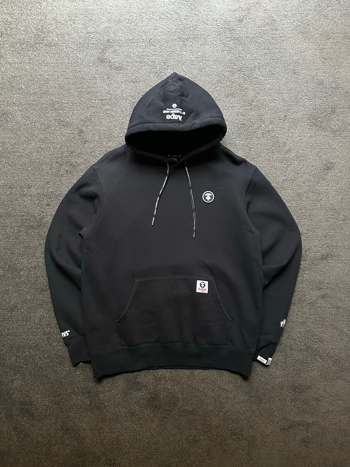 Aape 블랙 후드티 XL 상품이미지1