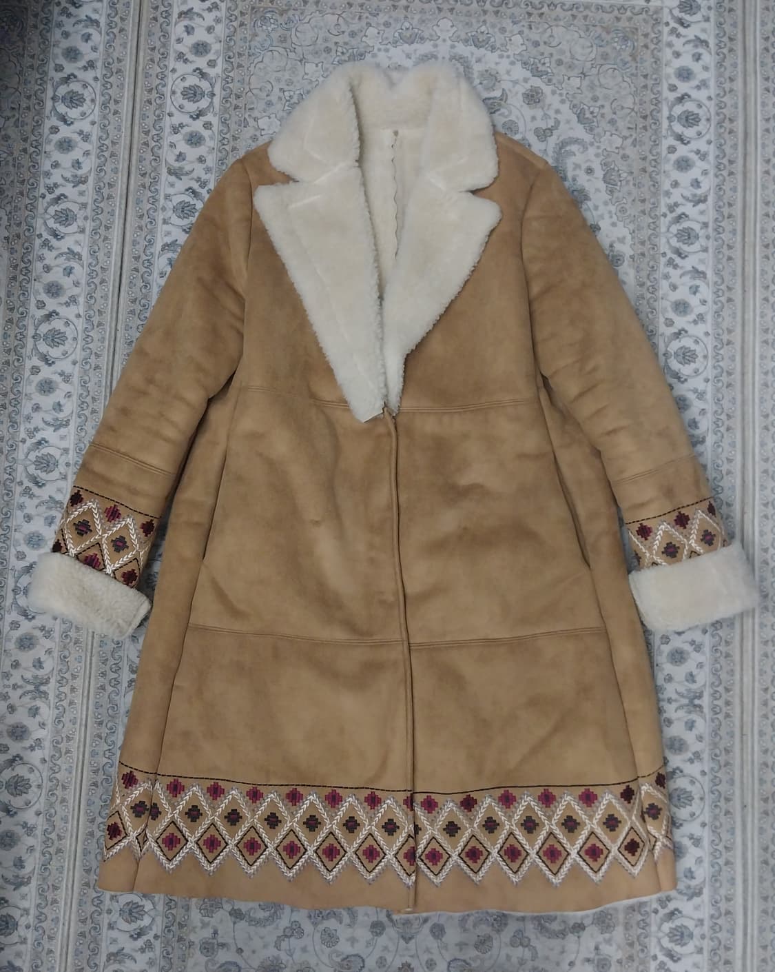 파티수 스웨이드 무스탕 롱 코트 (55반-66반) 상품이미지1