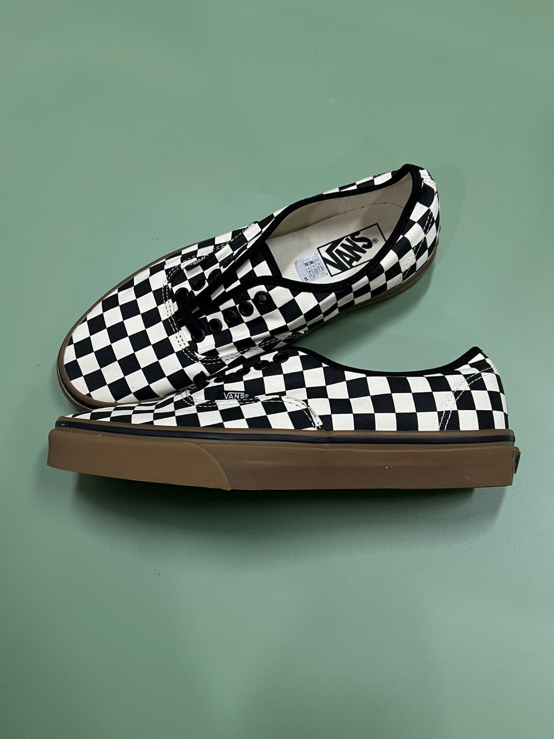 (265) 반스 어센틱 체커보드 화이트/블랙/검솔 상품이미지3