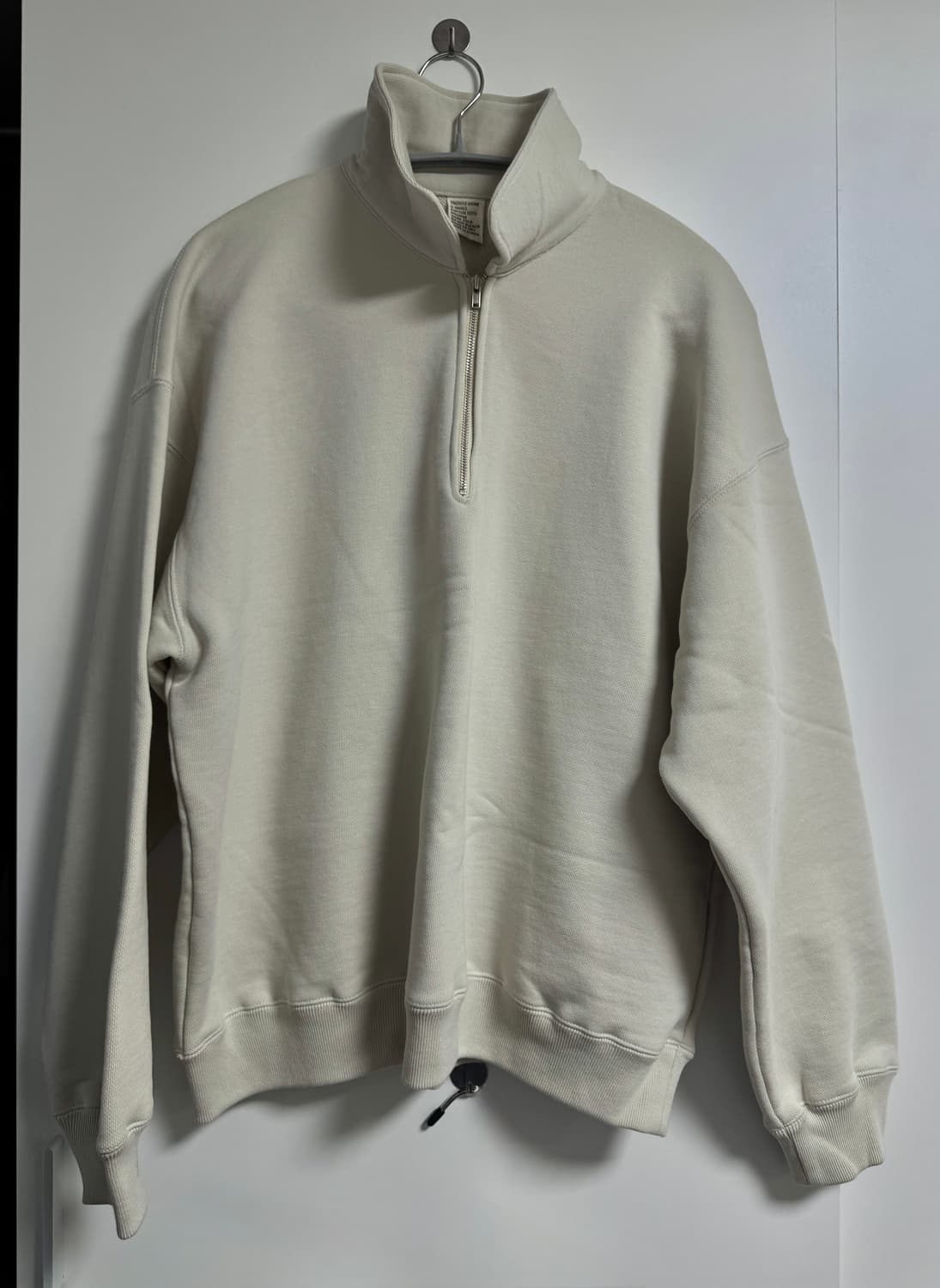 토마스모어 하프집업 스웨트 라이트그레이 xs size 상품이미지5