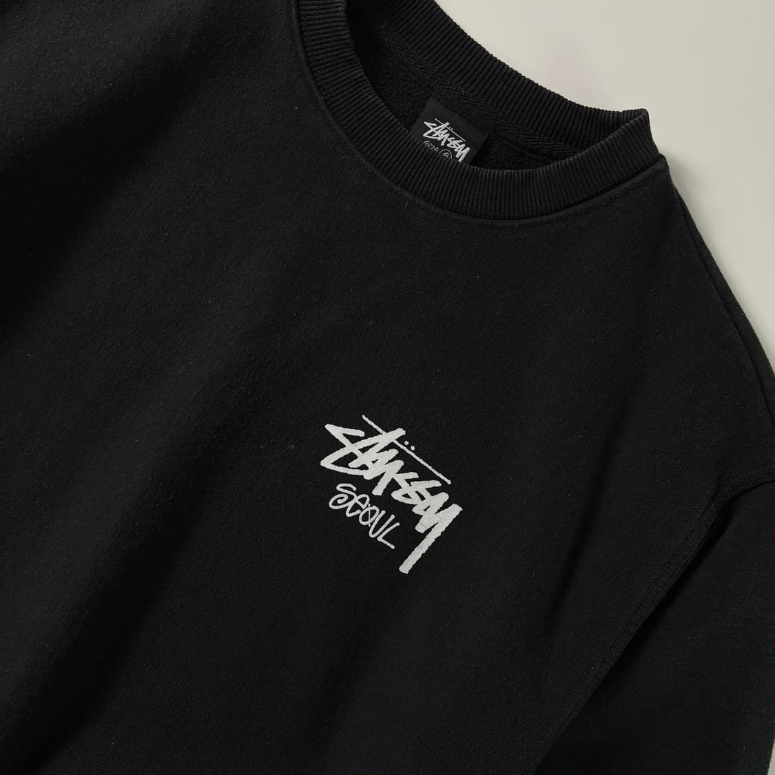 Stussy  스투시 스탁 서울 코튼 블랙 맨투맨  상품이미지4