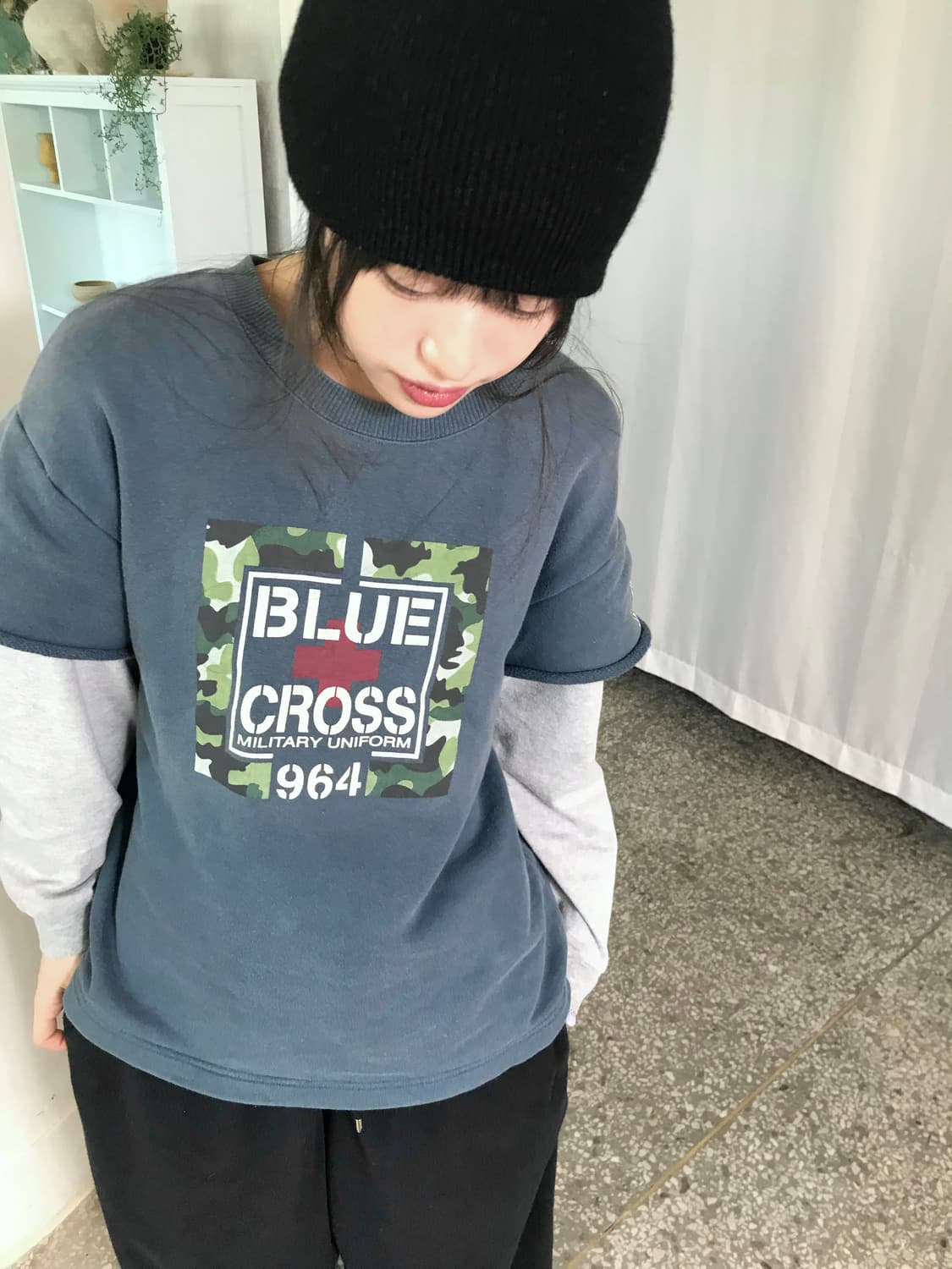 블루 크로스 티셔츠 상품이미지4