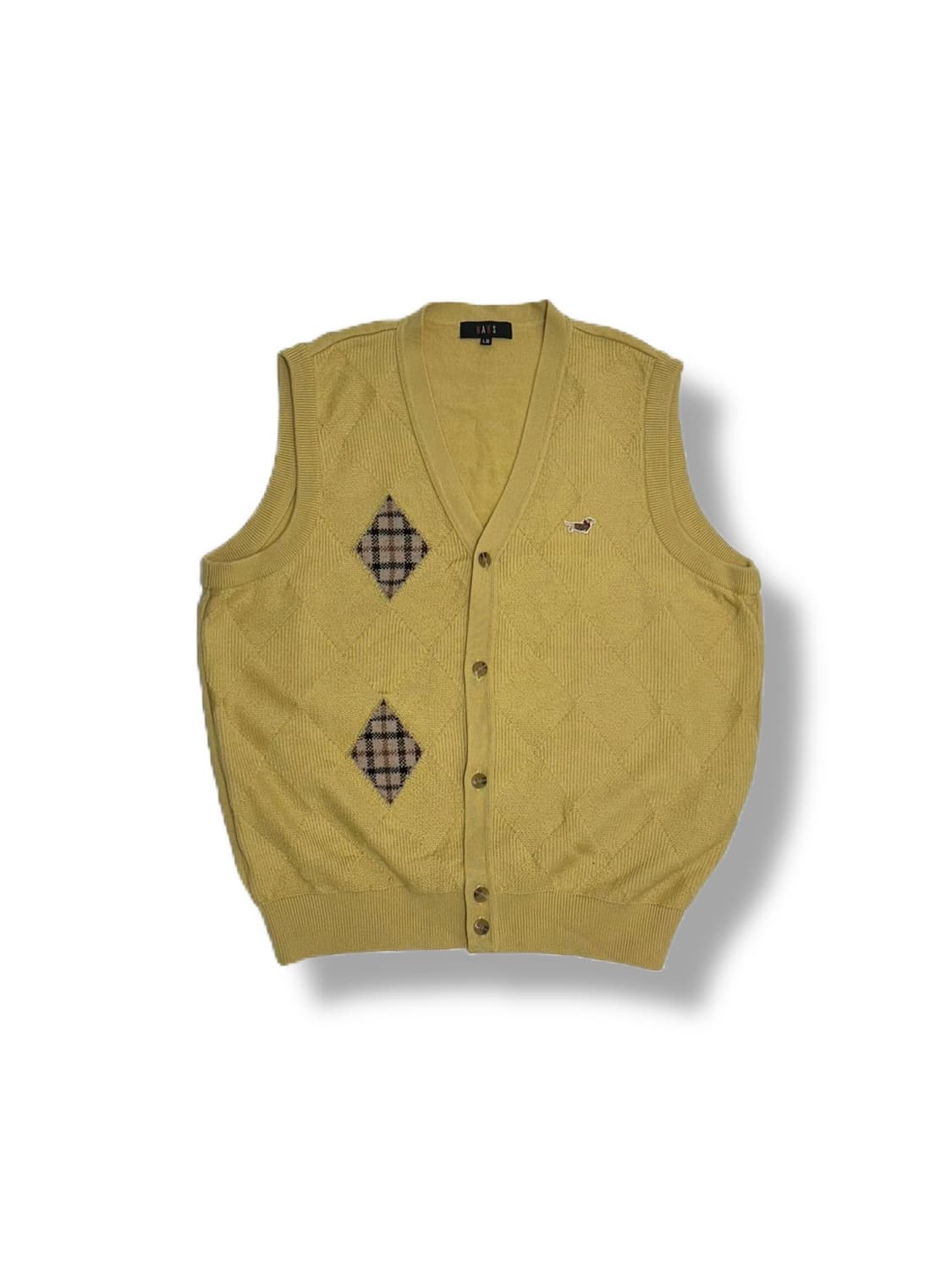 닥스 재팬 골프 아가일 니트 조끼 일본빈티지 상품이미지1