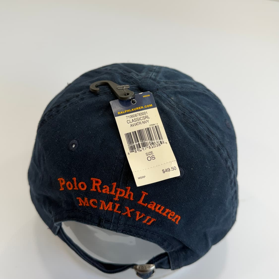 Polo 폴로 데드스탁 오렌지 포니 네이비 볼캡  상품이미지6