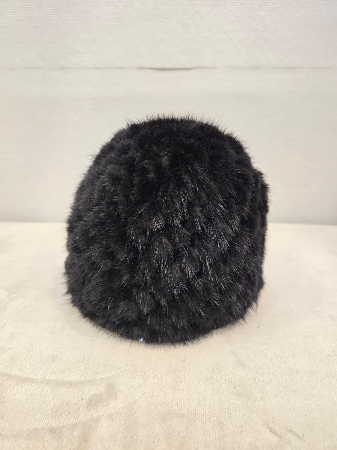 비꼴리에 검정 밍크 털모자 비니 프리사이즈 상품이미지1