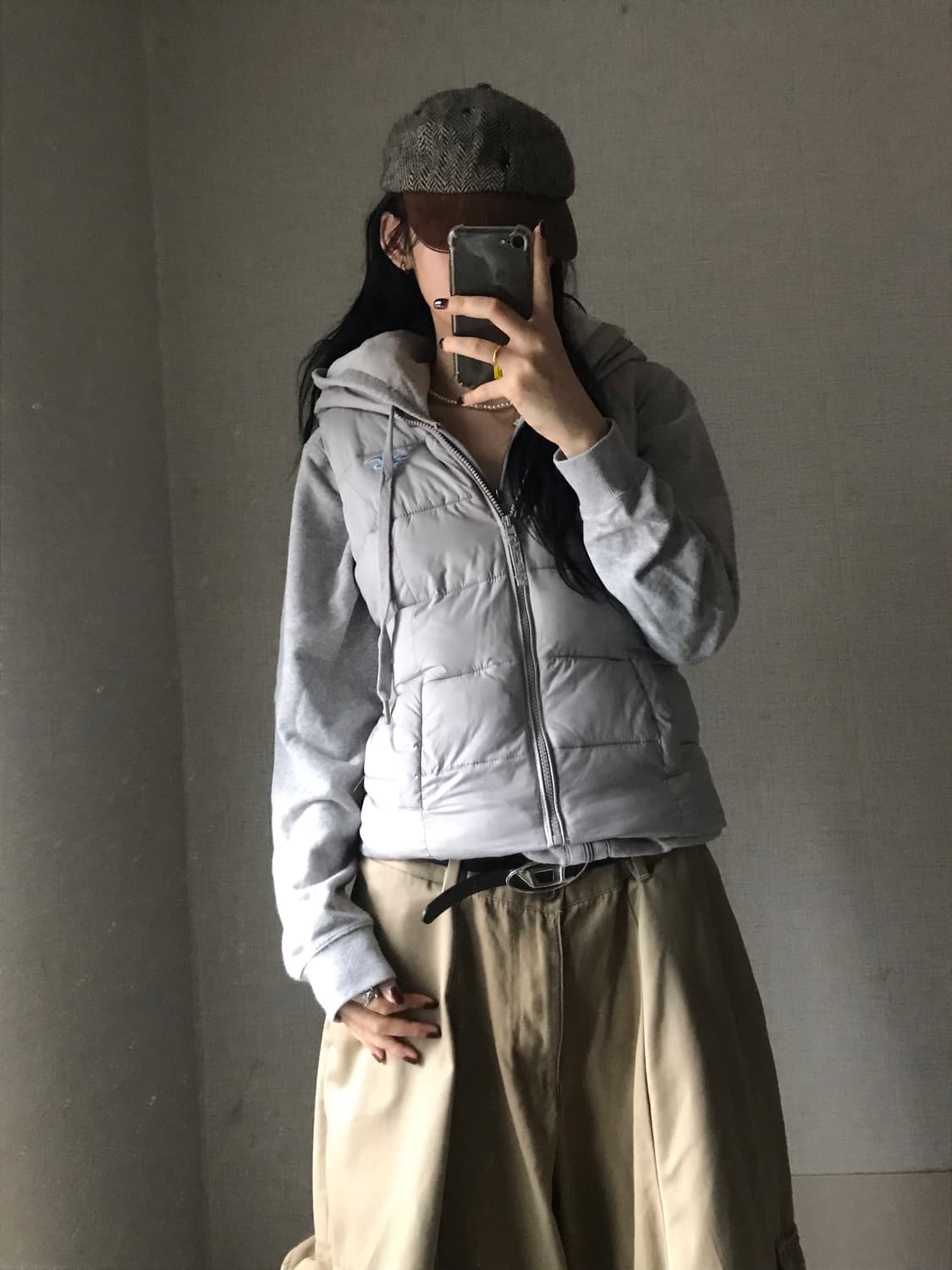 홀리스터 연그레이 패딩조끼 상품이미지3