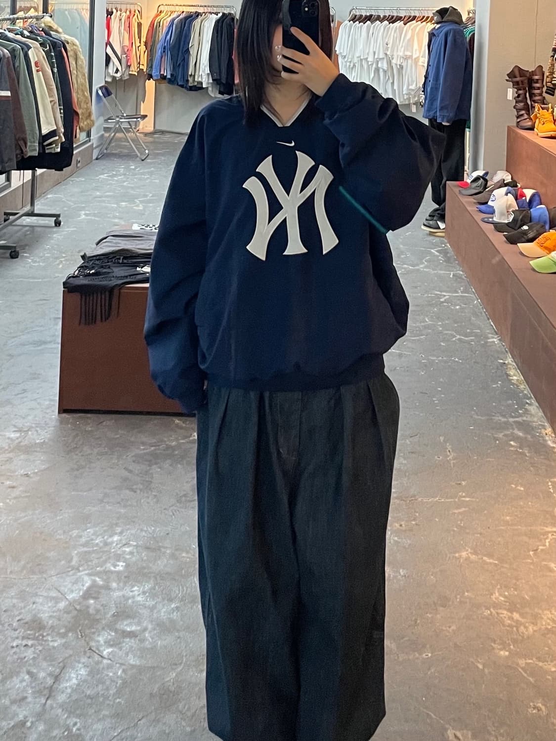 나이키 뉴욕 양키스 네이비 바람막이 웜업 H1087 상품이미지1