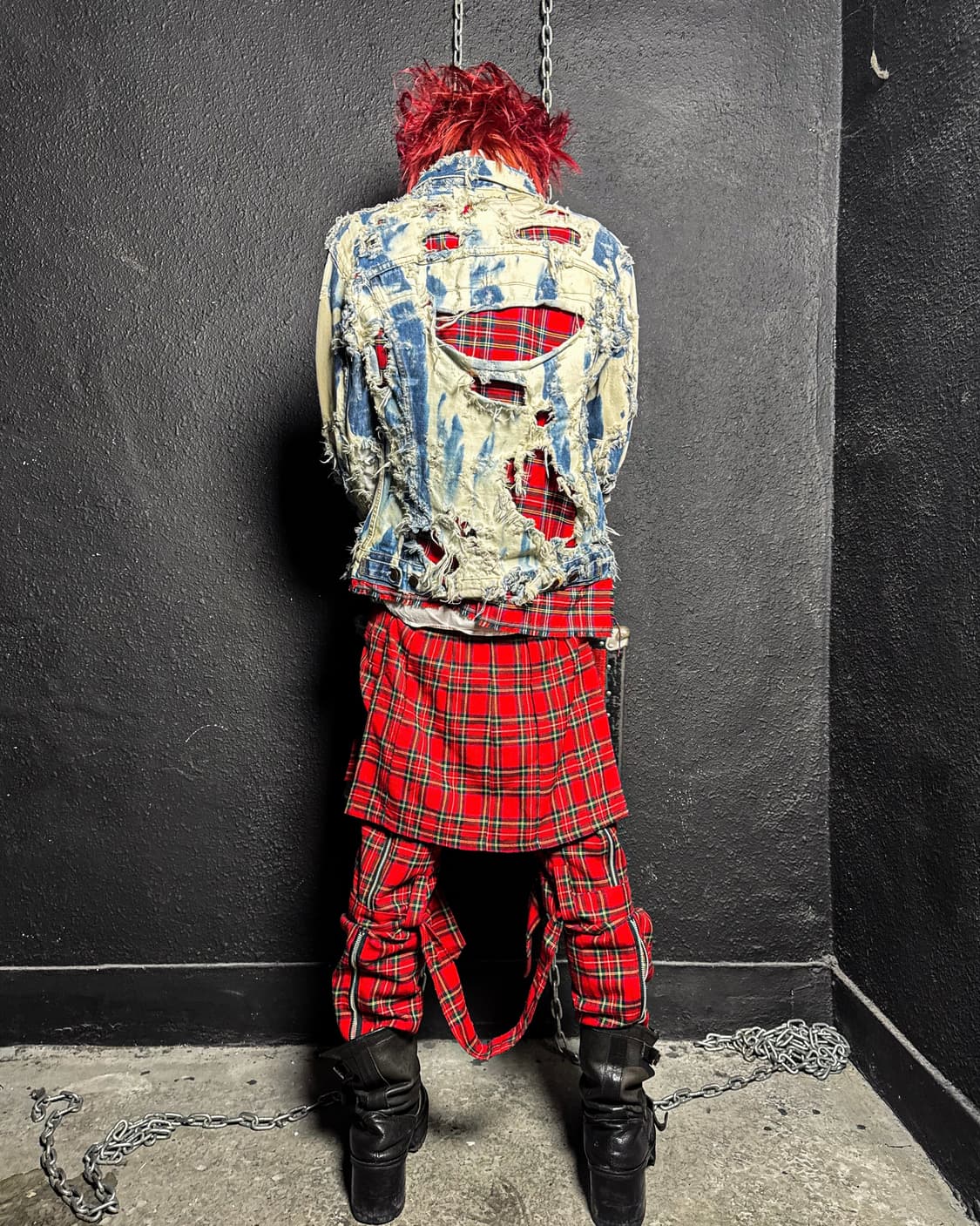Red Tartan Bondage Pants 상품이미지5