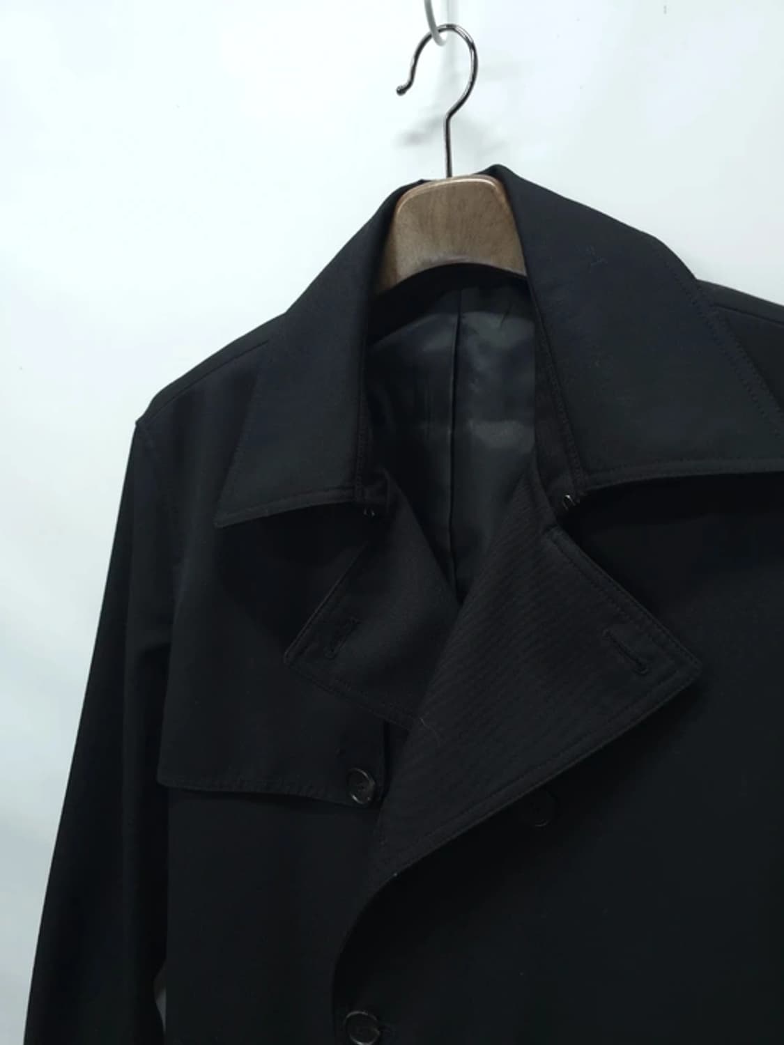 무신사 스탠다드 울 블렌드 더블 트렌치코트 블랙 (L사이즈) 상품이미지7