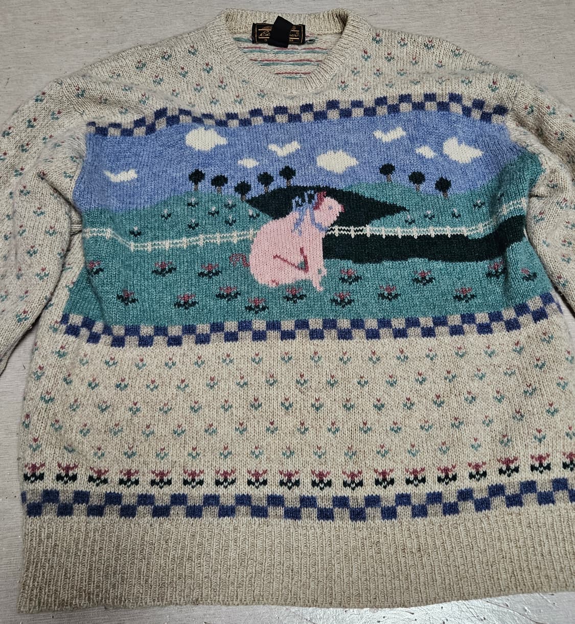 에디바우어 80's 빈티지 니트/pig 상품이미지3