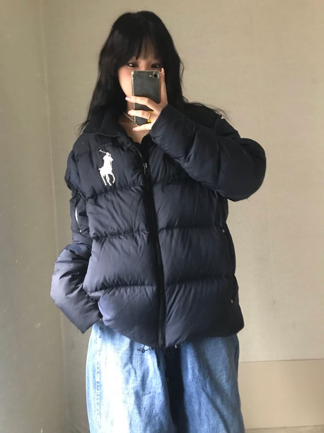 폴로 네이비 빅포니 패딩 상품이미지2