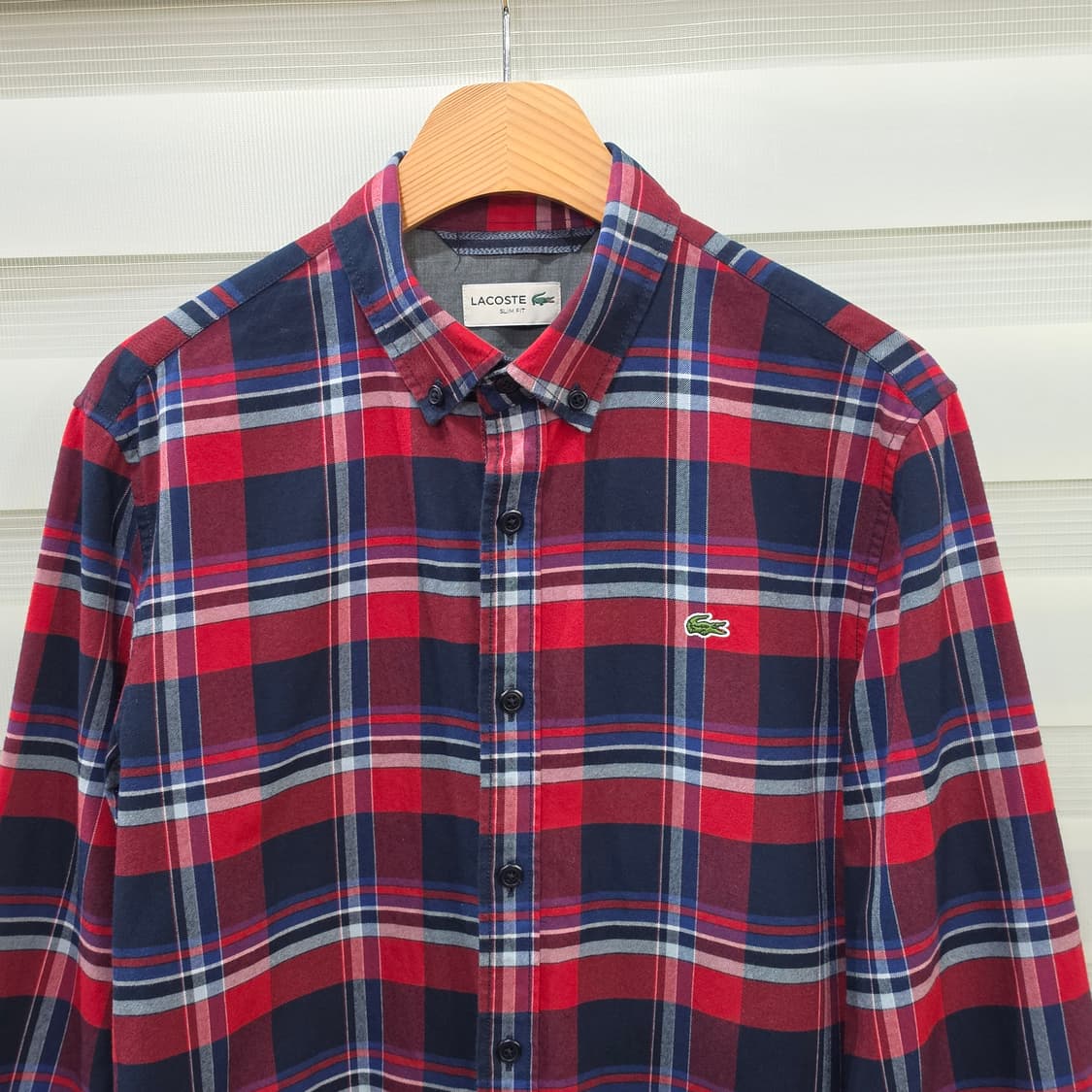 라코스테 플란넬 체크셔츠- M 상품이미지2
