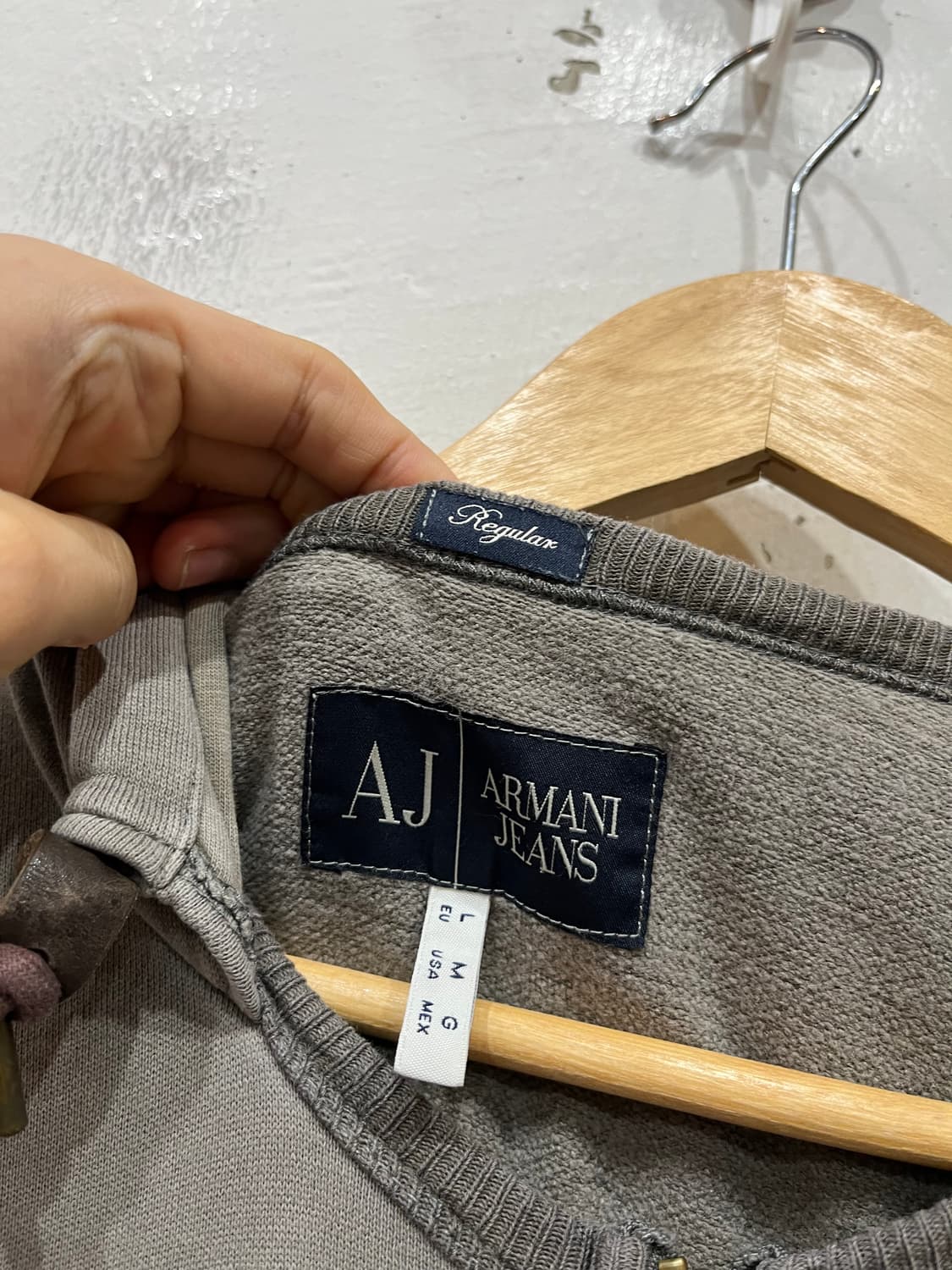 ARMANI 아르마니 워시드 엘보패치 후드집업  상품이미지6