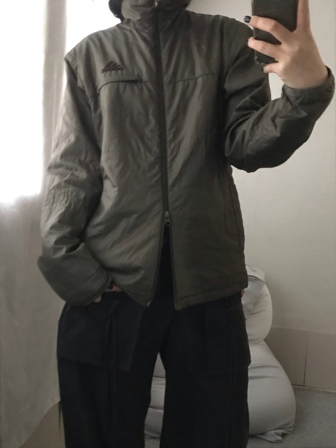 아디다스 카키 투웨이 패딩 상품이미지5