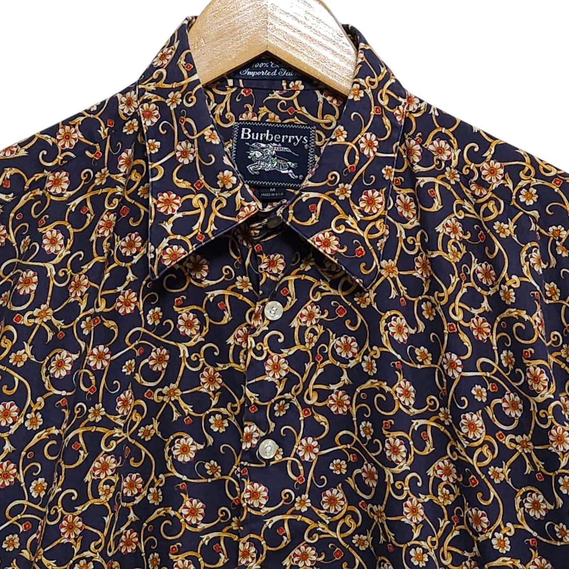 100)버버리 빈티지 1990s 바로크패턴 셔츠 Made in USA 상품이미지2