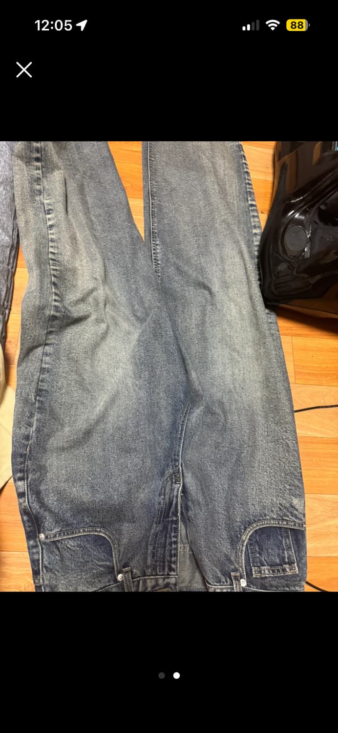 토피 헤이즈 워시드 와이드 데님m 상품이미지2