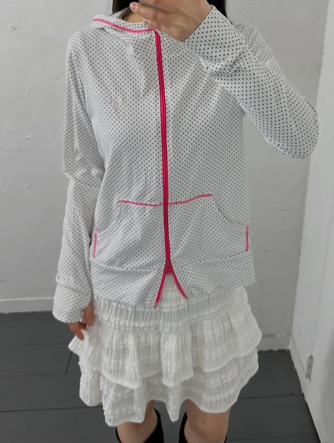 roxy dot hood zipup 상품이미지3