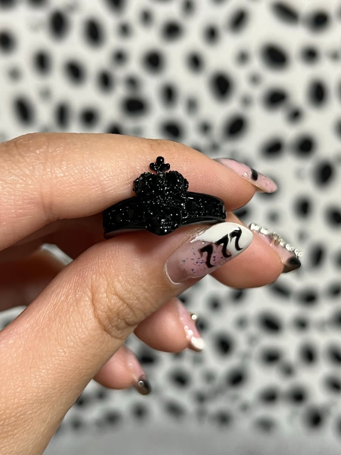 빈티지 블랙 해골 갸루 펑크 긱시크 반지  상품이미지2