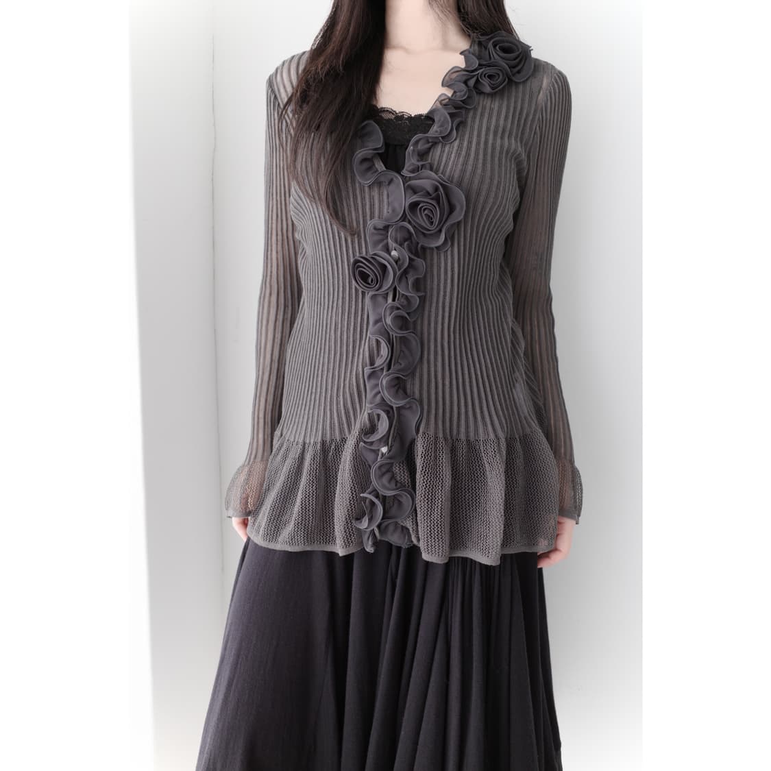 flower frill cardigun 상품이미지1
