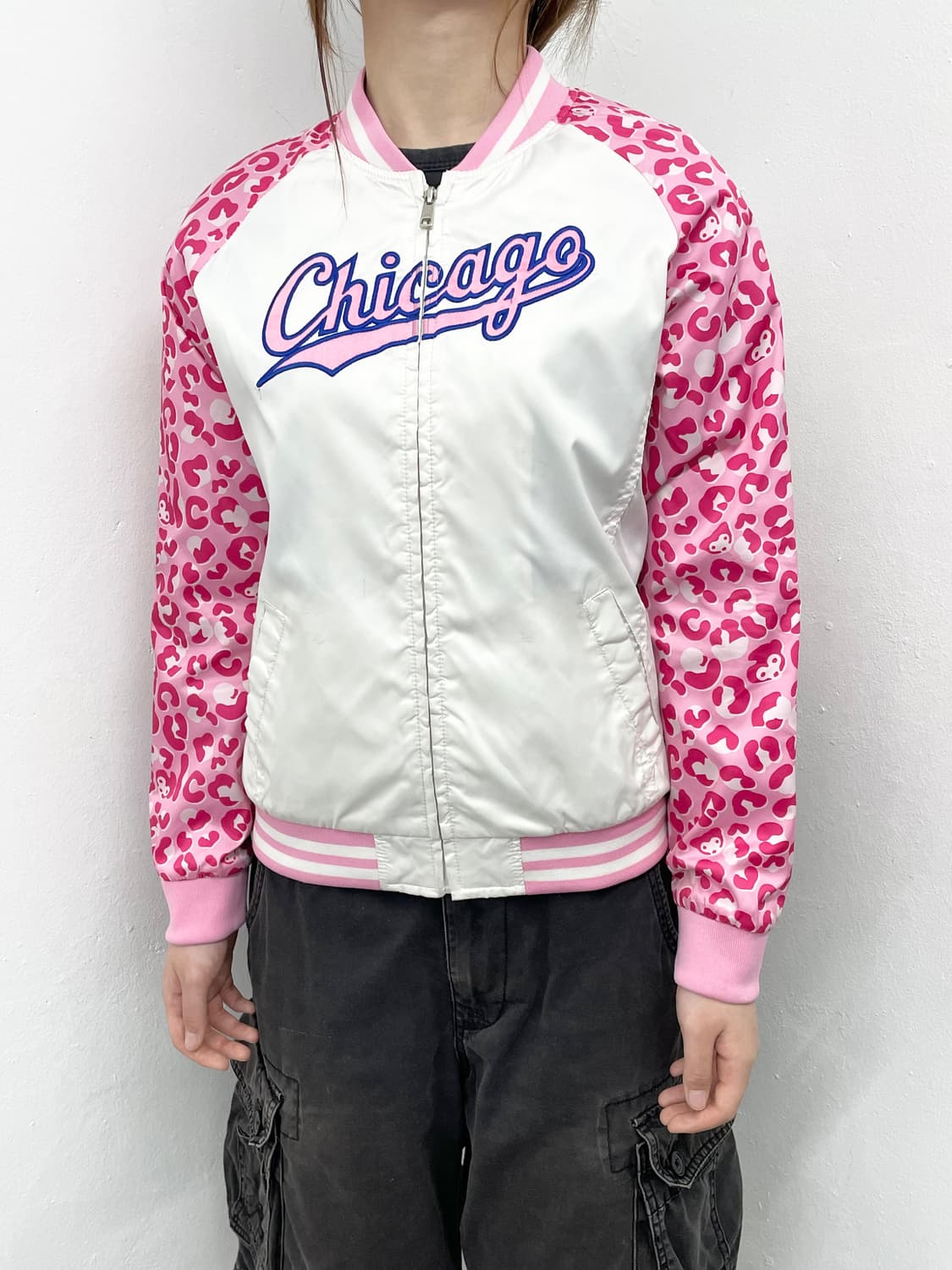 MLB 시카고 갸루 핑크 레오파드 스카잔 상품이미지3