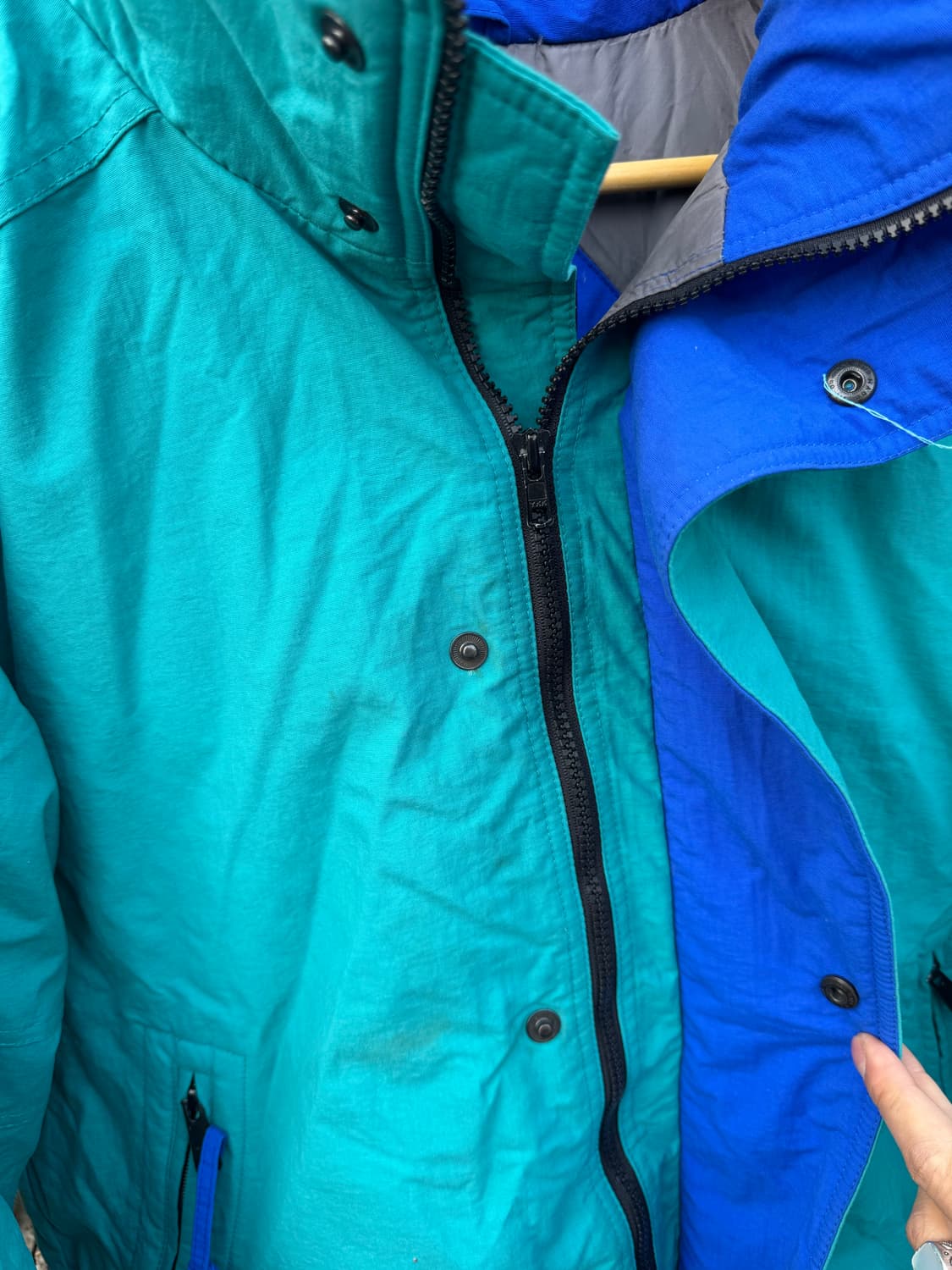 80~90s 에디바우어 빈티지 구스 다운 나일론 쉘 패딩 자켓 상품이미지5