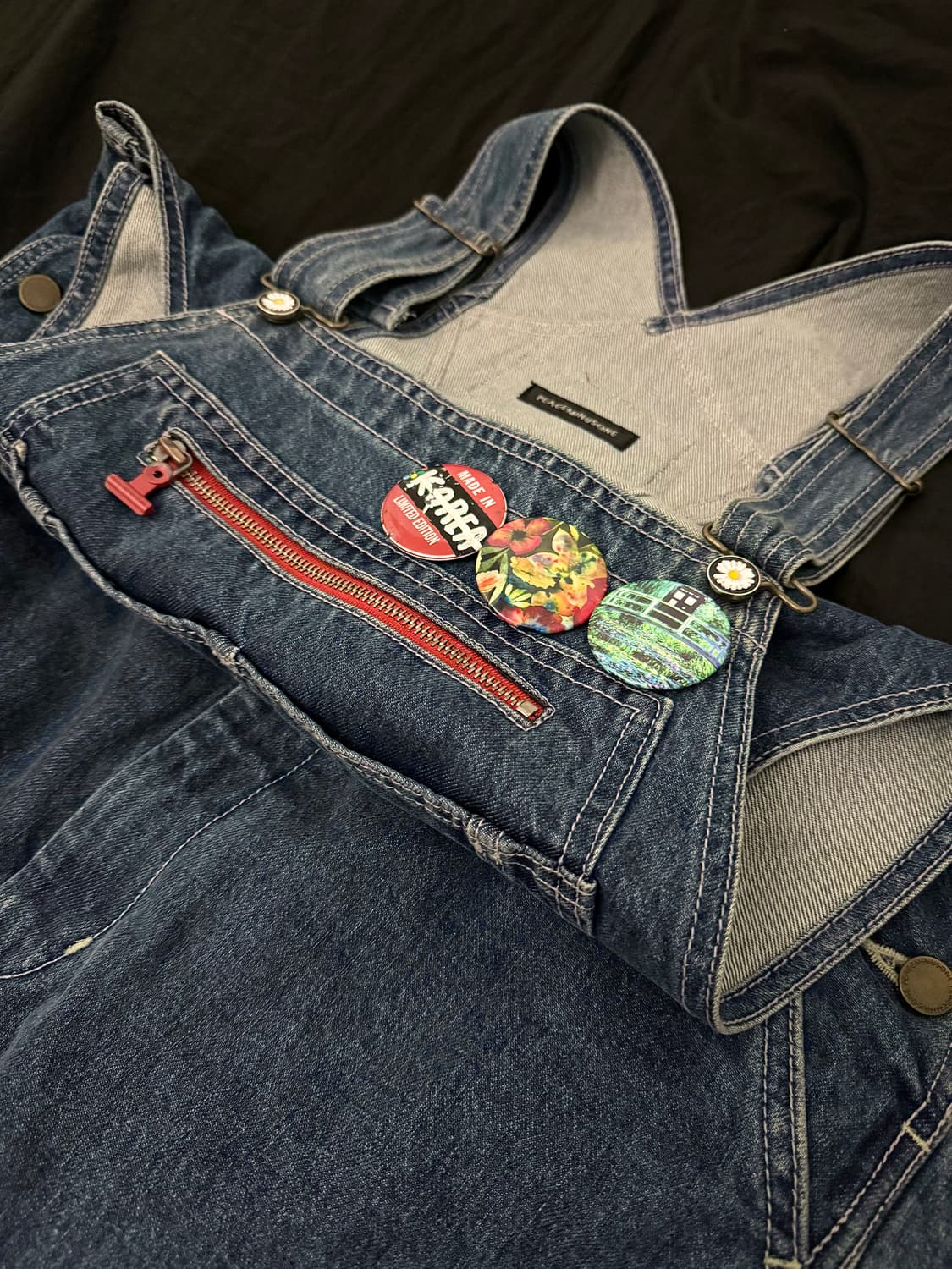 피마원 중청 데님 오버롤 상품이미지2