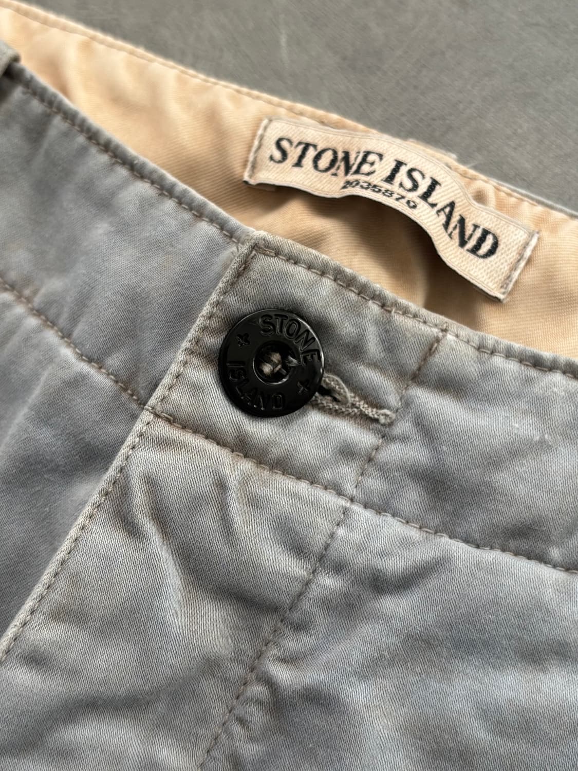 Stone Island 스톤아일랜드 라이트블루 가먼트다잉 치노 팬츠 상품이미지4