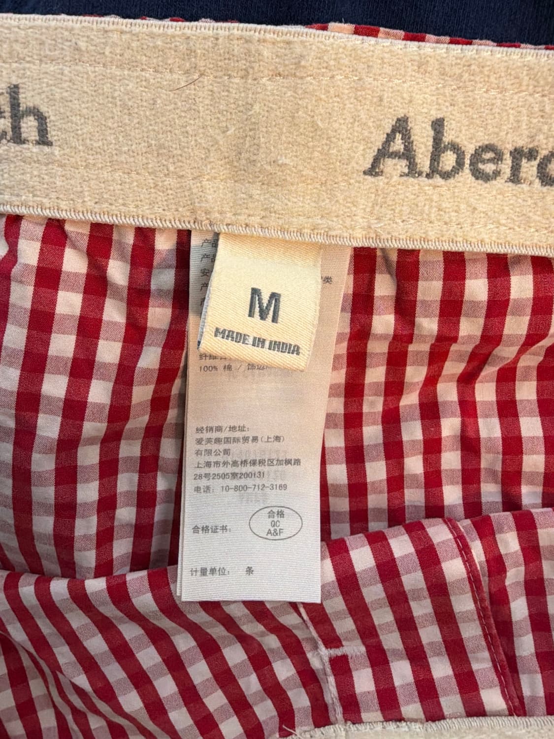 아베크롬비앤피치 체크 반바지 M 상품이미지4
