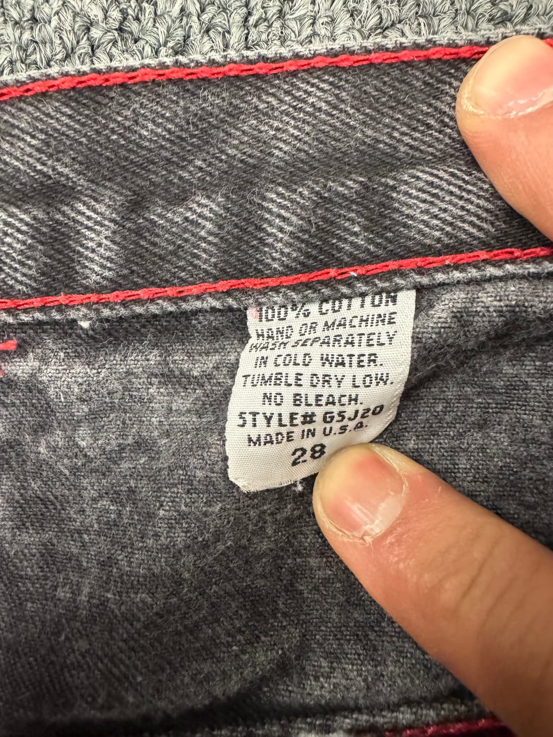 American vintage 여성 흑청 데님팬츠 상품이미지3