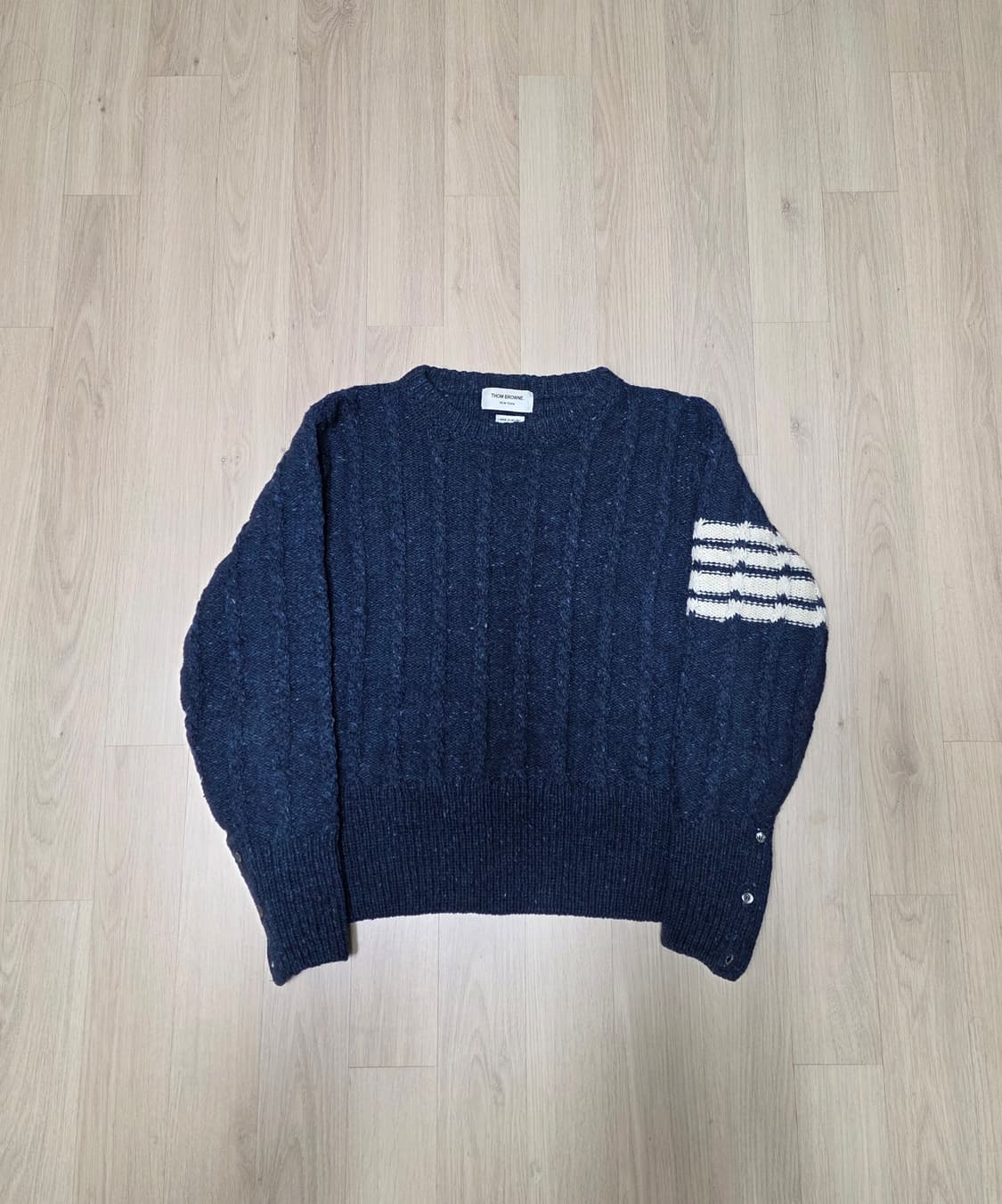 [4]24ss 톰브라운 케이블 니트 네이비 상품이미지1