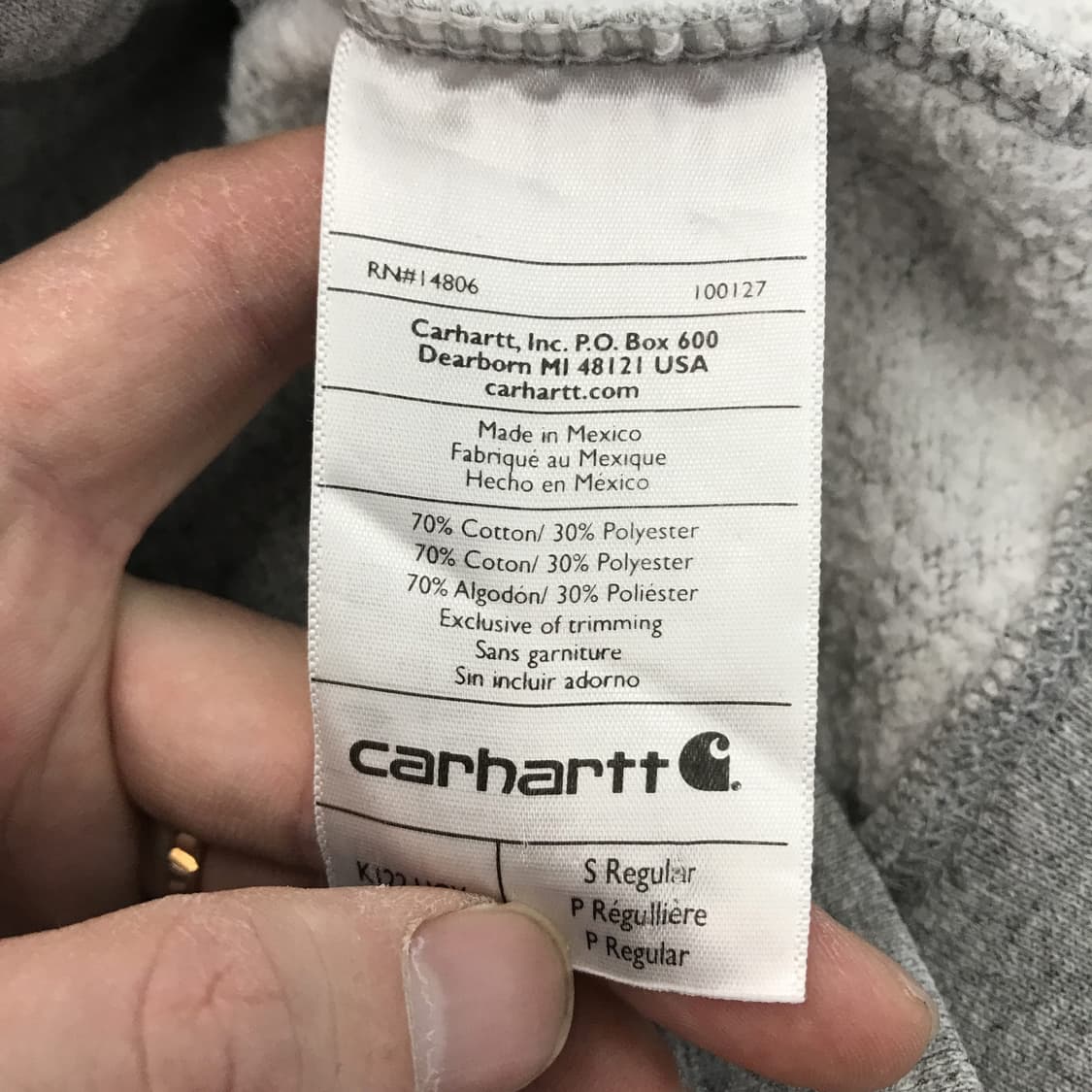 칼하트 K122 미드웨이트 후드집업 [S] 상품이미지6