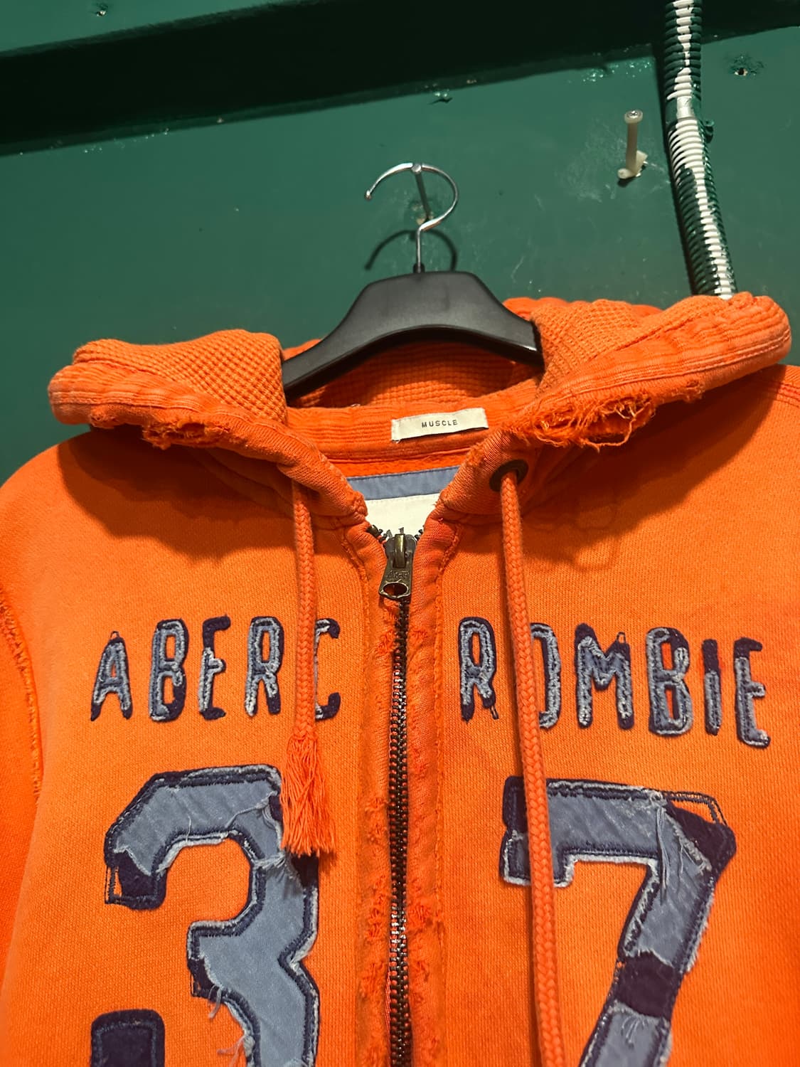 아베크롬비 후드집업 오렌지XL 상품이미지3