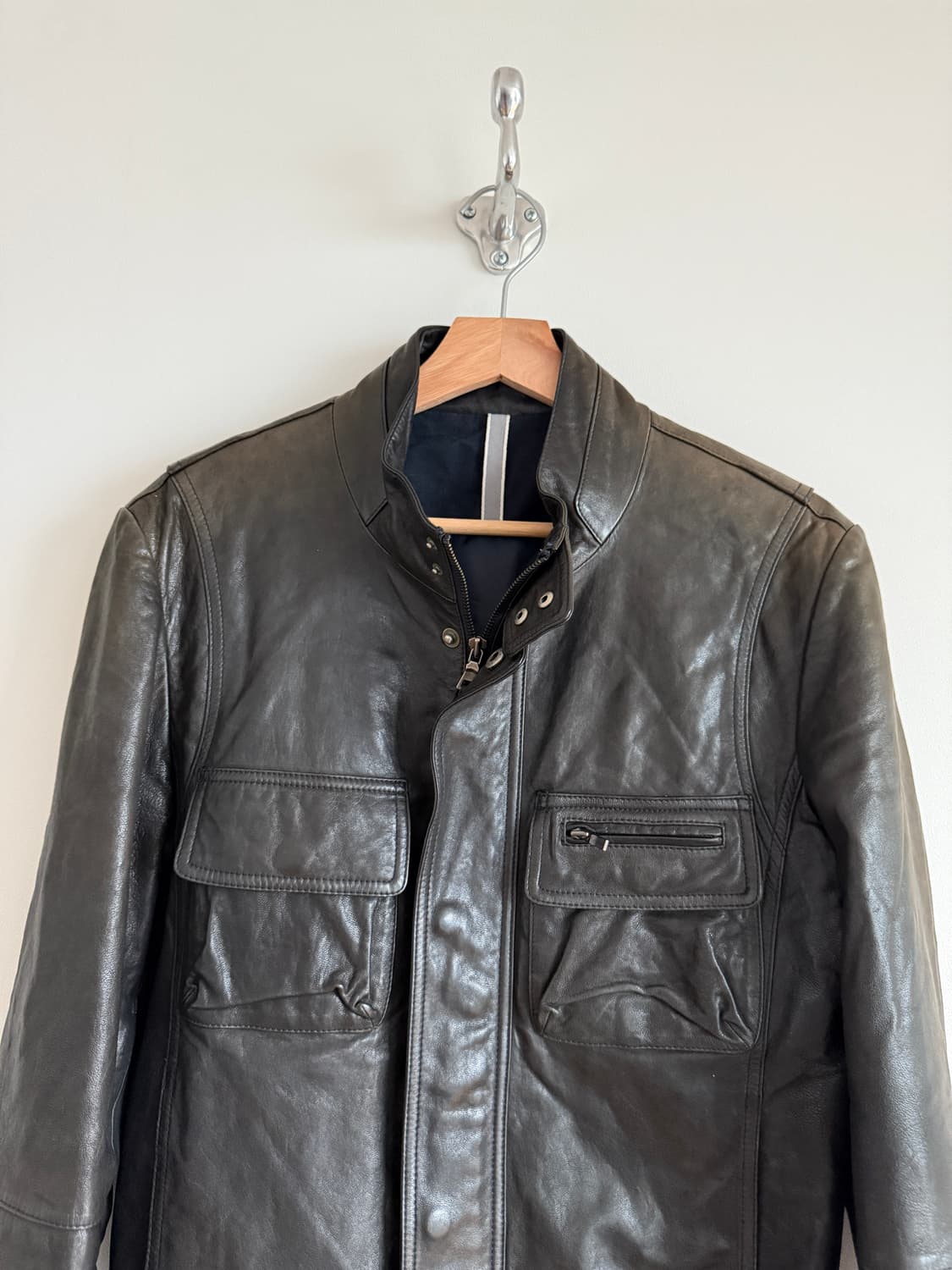 Pre owned 램스킨 레더자켓 상품이미지2