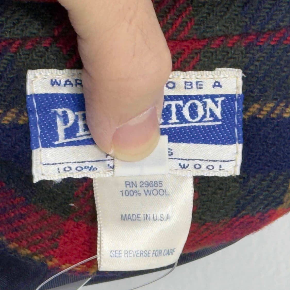 80s 펜들턴 타탄 체크 울 재킷 USA 상품이미지5