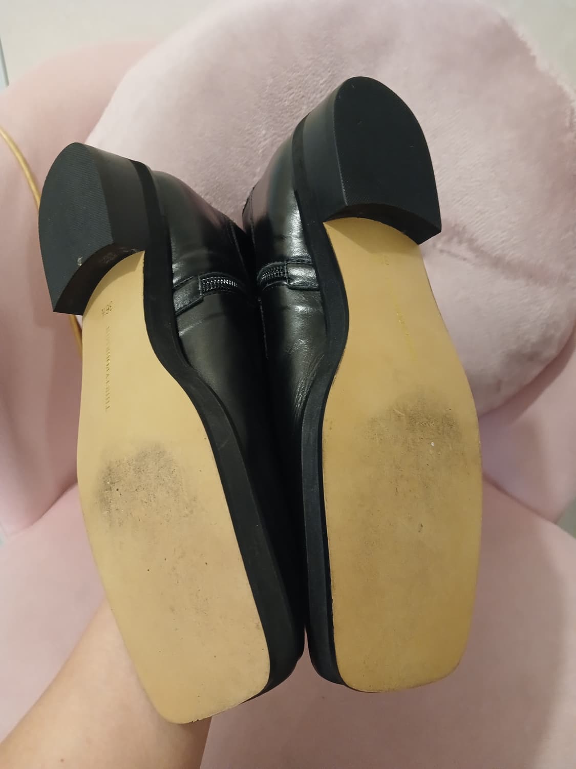 써티포민 정품 여성 블랙 레더 앵클 부츠 36 상품이미지9