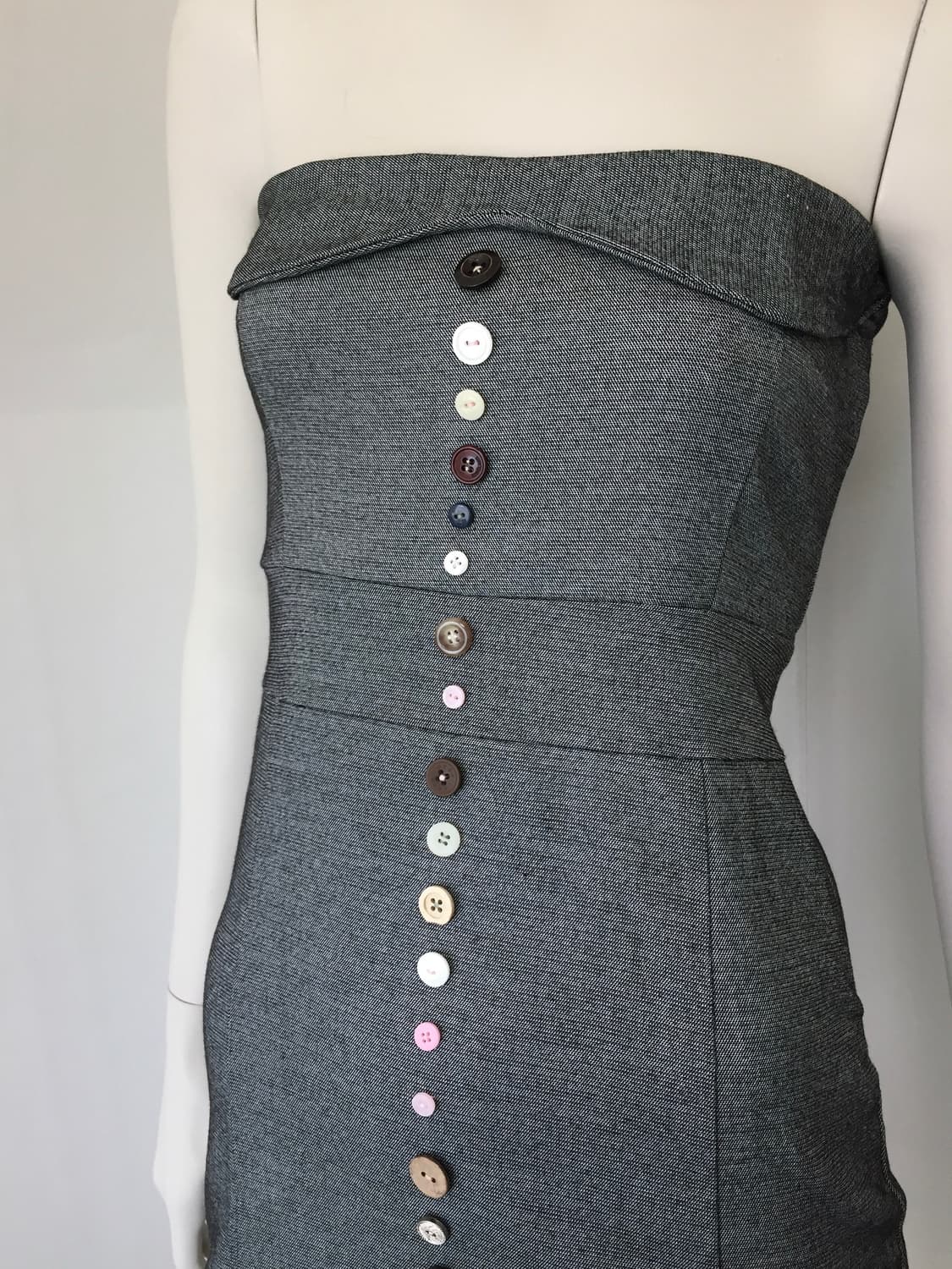 Baby Button Tube Top Dress  상품이미지4