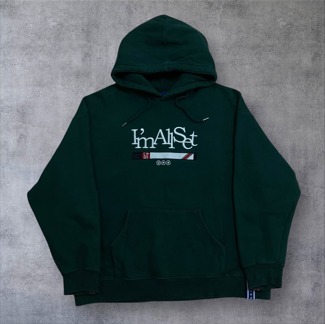 로맨틱크라운 빅로고 그린 후드티 상품이미지1