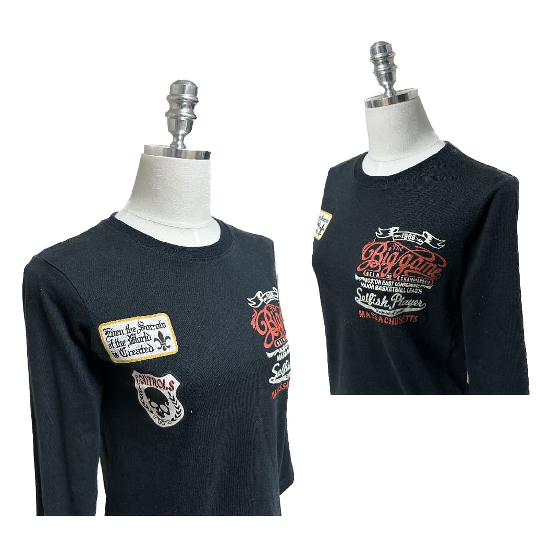 블랙 펑크 티셔츠 상품이미지4