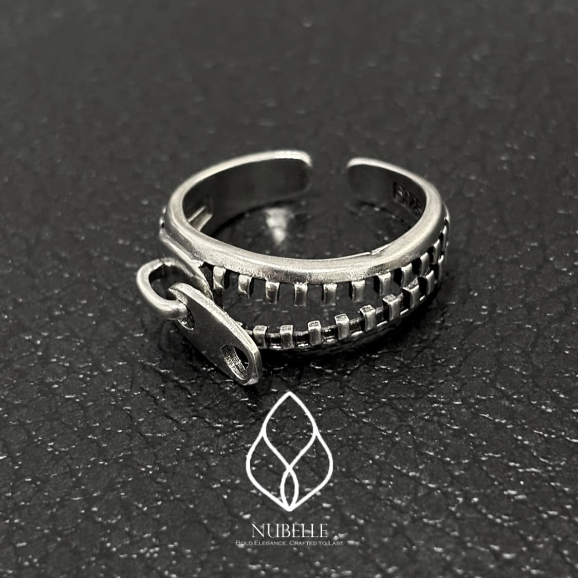 🌗 Antique zip detail ring / 925실버 지퍼 반지 상품이미지4