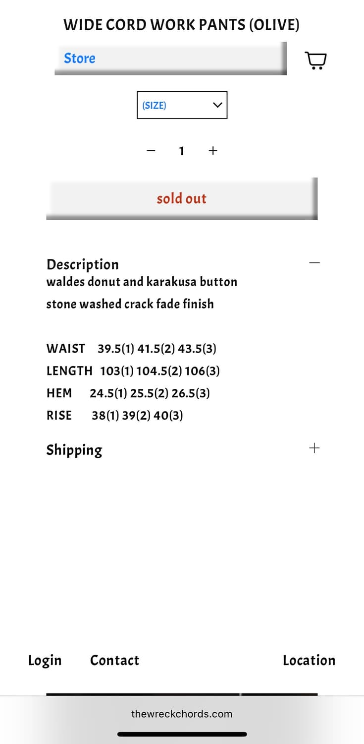 뤡코즈 코듀로이 워크팬츠 블랙 1 상품이미지2