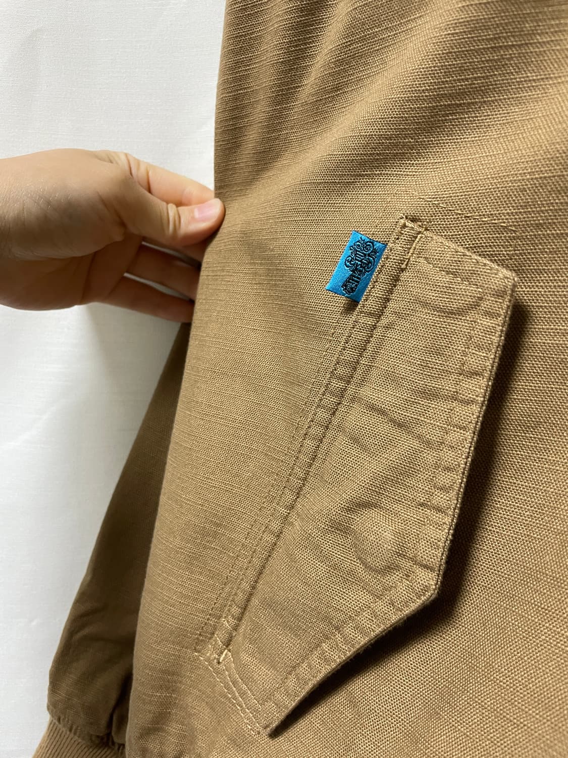 나이키6.0 올드스쿨 코튼 블루종 워크자켓 _ 진베이지 상품이미지5